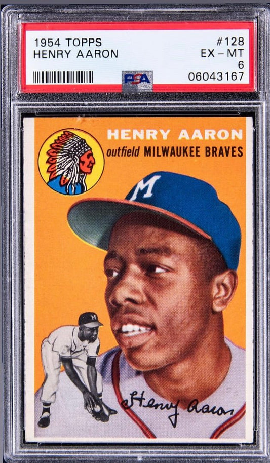 1954 Topps Hank Aaron #128 PSA 6